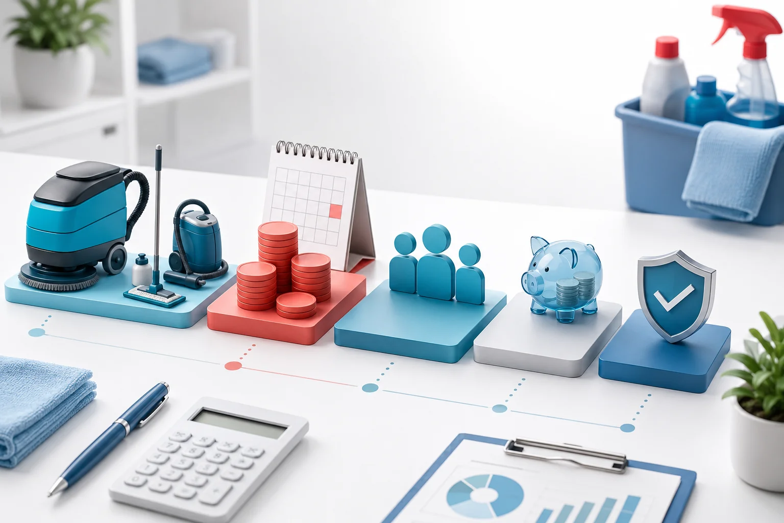 Illustration de l'article Quel budget prévoir pour lancer une entreprise de nettoyage ?
