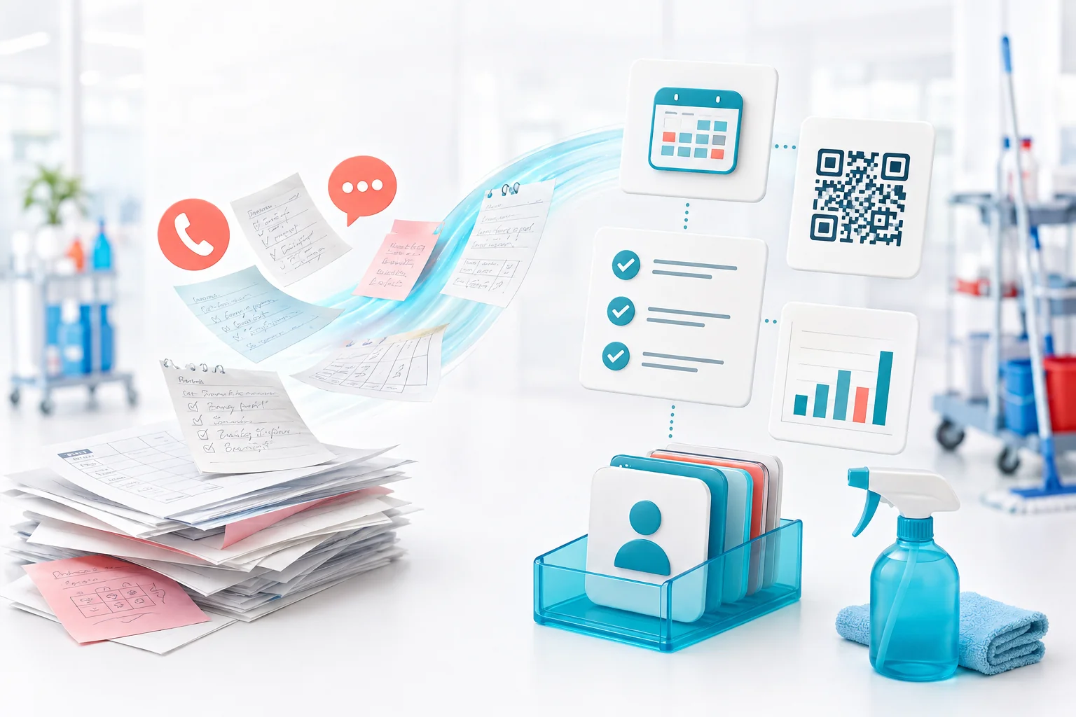 Illustration de l'article Comment digitaliser une entreprise de nettoyage ?