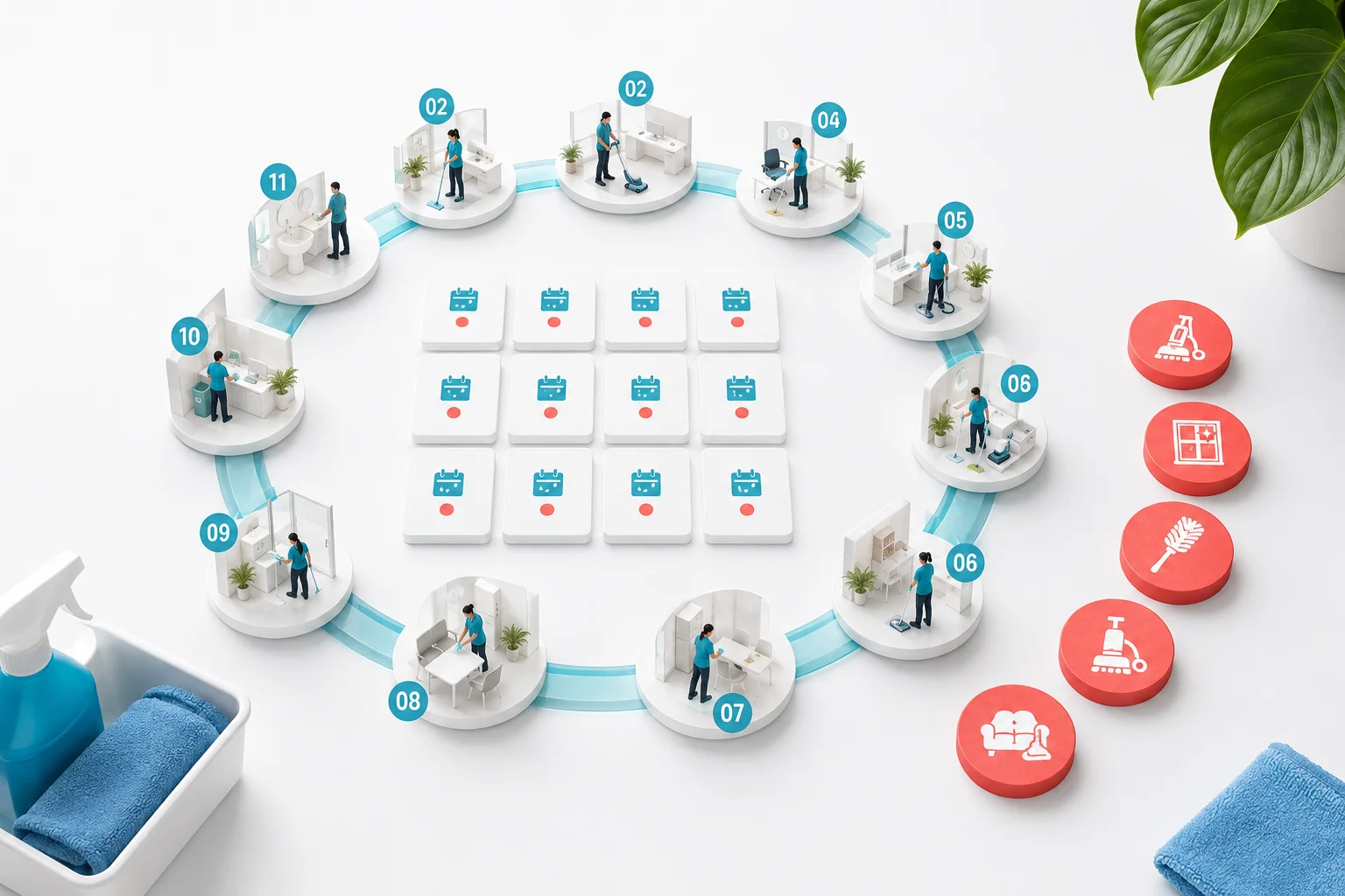 Illustration de l'article Comment calculer un forfait mensuel de nettoyage ?