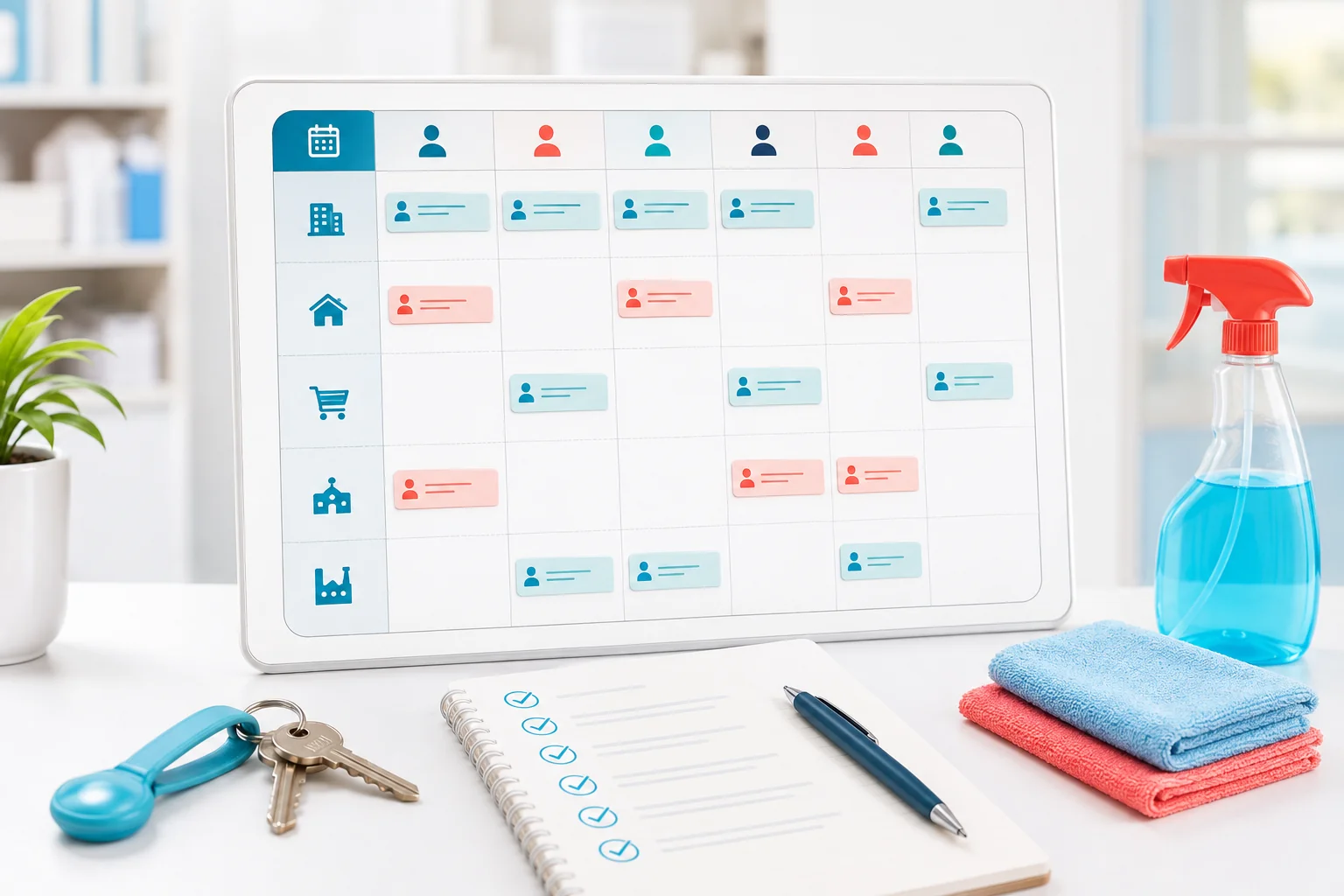 Illustration de l'article Planning d'agents de nettoyage : modèle et bonnes pratiques