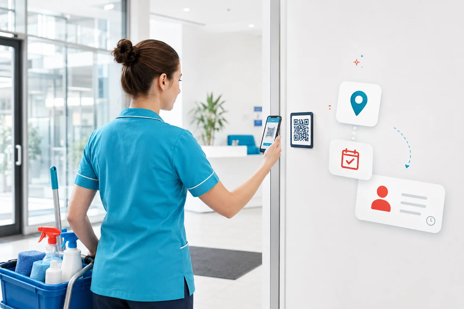 Illustration de l'article Logiciel de nettoyage avec pointage QR Code : comment ça fonctionne ?