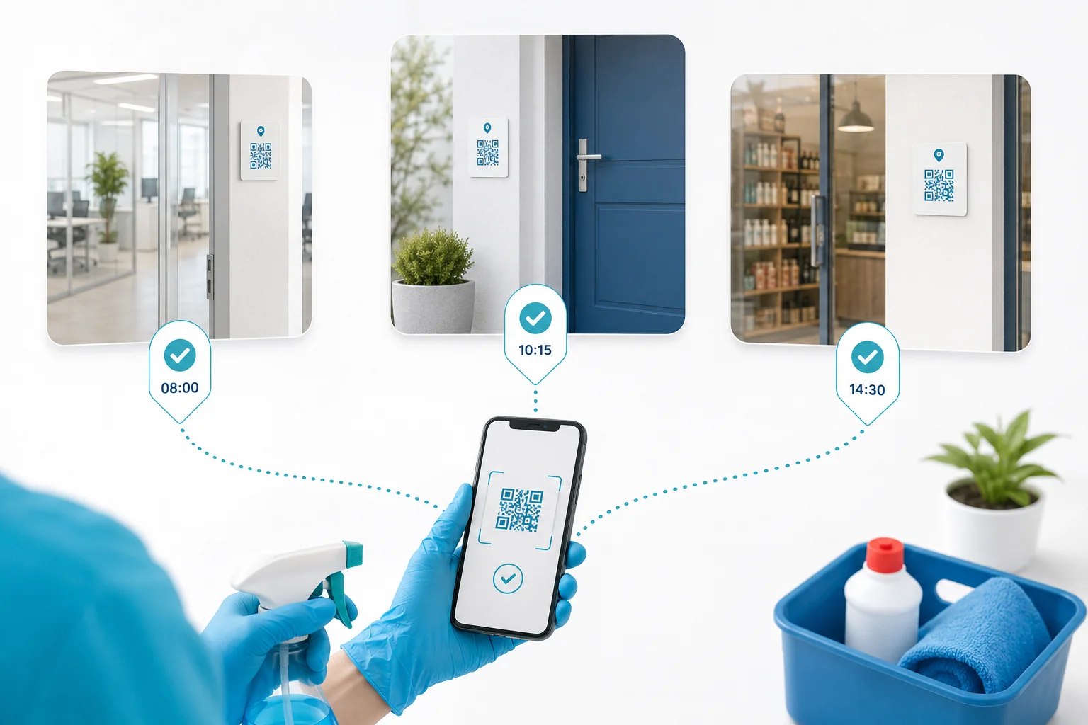Illustration de l'article Pointage par QR Code : quelle utilité pour une entreprise de nettoyage ?